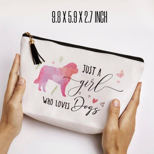 Dog Mom Gifts for Women Dog Accessories Dog Stuff Dog Gifts for Dog Pet Lovers Teen Women Women Sisters Bestie Best Friend Cousin Funny Birthday Makeup Bag Travel Toiletry Bag A Women Who Loves Dogs, - Image 3