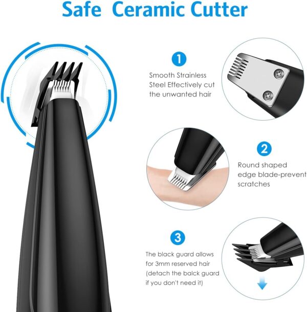 Criacr Dog Grooming Clippers, Electric Cat Dog Paw Clippers, Low Noise Pet Clippers, USB Rechargeable Pet Hair Trimmer, 2 Speed Clippers Dog Grooming for Hair Around Face, Eyes, Ears, Rump, Paws - Image 4