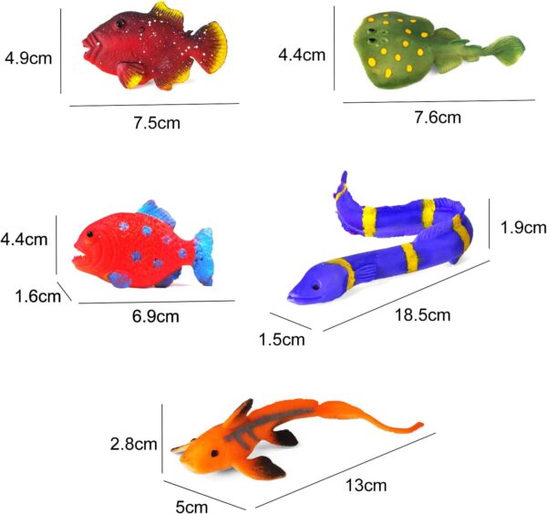 goosow 12 PCS Colour Changing Sea Animal Toys,Change Colour Ocean Animals,Floating Fish Bath Toys for Kids,Sea Creatures Themed Party Supplies,Easter Egg Fillers,Goodie Bags Fillers,Carnival Prizes - Image 5