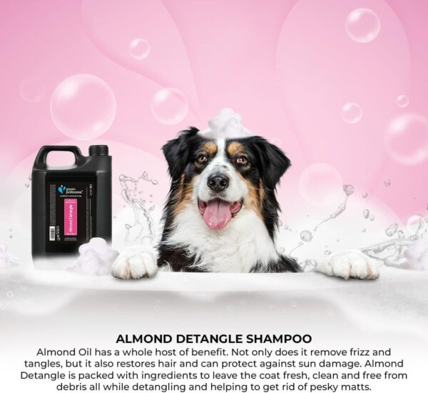 GROOM PROFESSIONAL Almond Detangle Dog Shampoo - Detangling Shampoo for Dogs - Dog Shampoo for Smelly Dogs - Makes Light Work of Knots and Tangles - Great for Matted & Tangled Coats, 4 Litre - Image 4