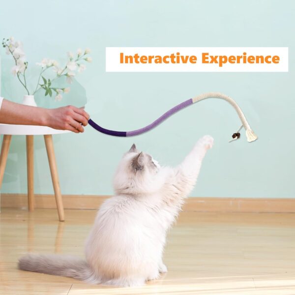 3Pcs 70cm Cat Toy Bite Rope,Cat Toy Bite Rope,Indoor cats chew on rope For Toys Pet Supplies for Teeth Cleaning and Stress Release,improve oral hygiene and keep breath fresh,Interactive Cat Toys - Image 4