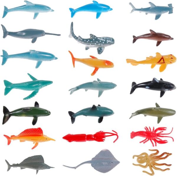 Sea Animal Figures Animal Toys 38PCS - Nabance Mini Sea Animal Toys Set Realistic Animal Sea Life Figures Toy Educational Animal Learning Toys Bath Toys for Child - Image 6