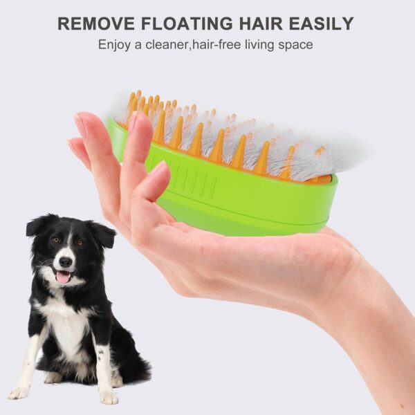 Hodlvant Pet Grooming Brush,Anti Flying Hair Pet Hair Brush for Removing Tangled Hair, Rechargeable Steamy/Massage/Grooming Comb, Silicone Pet Hair Self Cleaning Beauty Brush for all Cat Dog - Image 4