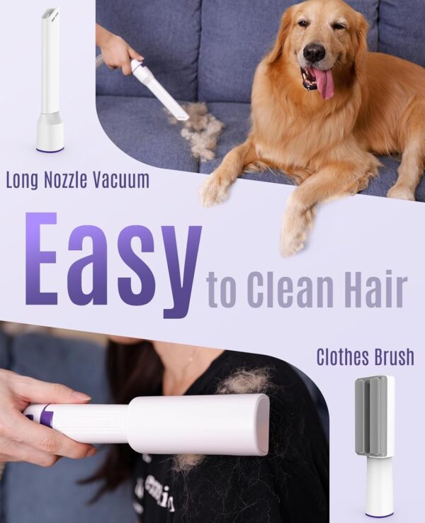 oneisall Dog Grooming Vacuum Kit,Suction 99% Pet Hair,Dog Grooming Brush,Dog Hair Vacuum Groomer with 4 Pet Grooming Tools,Pet Hair Remover - Image 7