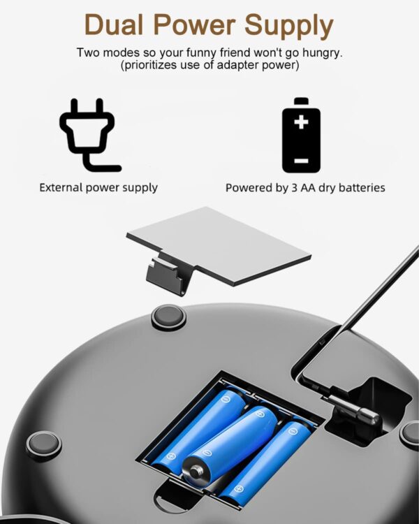 Automatic Cat Feeder, 4L Cat Feeder Automatic with Timer and Cat Bowl, Cat Food Dispenser Anti-blocking and Dual Power Supply - Image 5