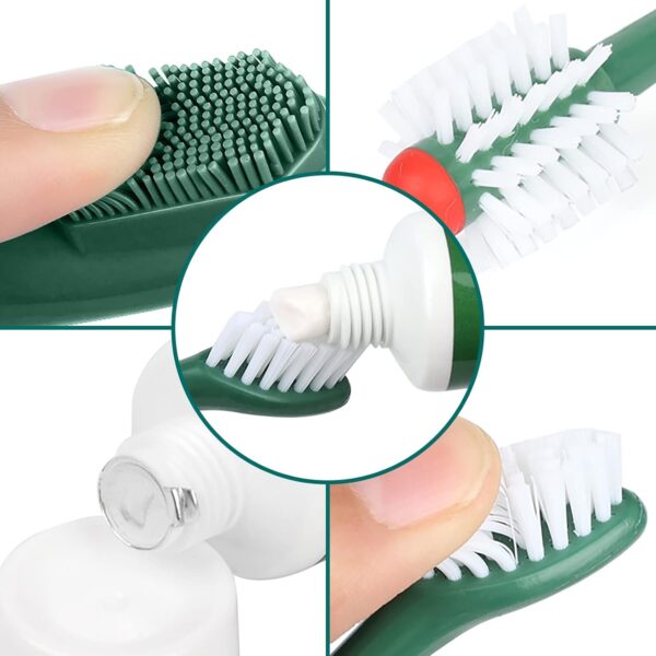 Pet Dog Toothbrush Cat Finger Toothbrush Toothpaste 360° Teeth Cleaning Fresh Breath Kit Beef Flavor Dog Plaque Removal Health Supplies - Image 6