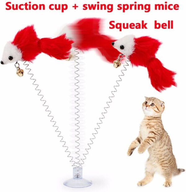 BestMall Cat Ball Feather Wand Toys With Strong Suction Cups Window Kitten Cute for Interactive Kitten Funny Teaser Wand,Indoor Kitty Stick Toy,Pet Activity Chaser Toy for Playing Training Exercise - Image 6