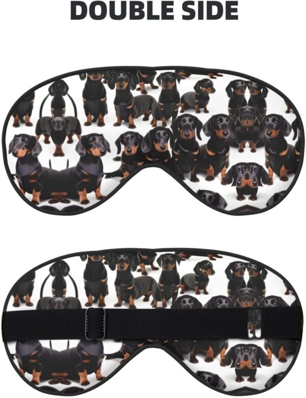 Dachshund Weiner Pet Dog Sleep Mask Perfect Light Blocking Sleeping Mask for Travel Yoga Nap, Fully Adjustable Strap - Image 2