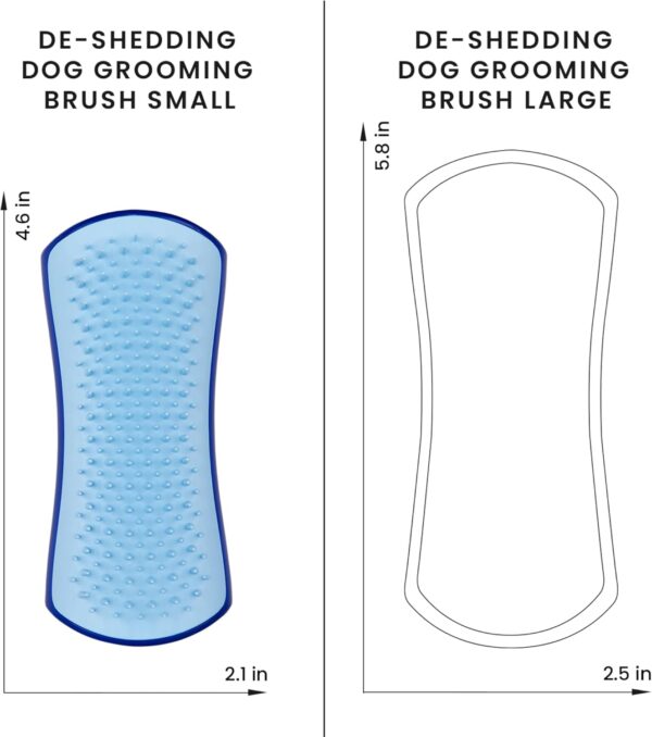 Tangle Teezer | Pet Teezer | Small De-Shedding and Dog Grooming Brush | Dry Brush or Dog Bath Brush | Navy & Sky Blue - Image 5