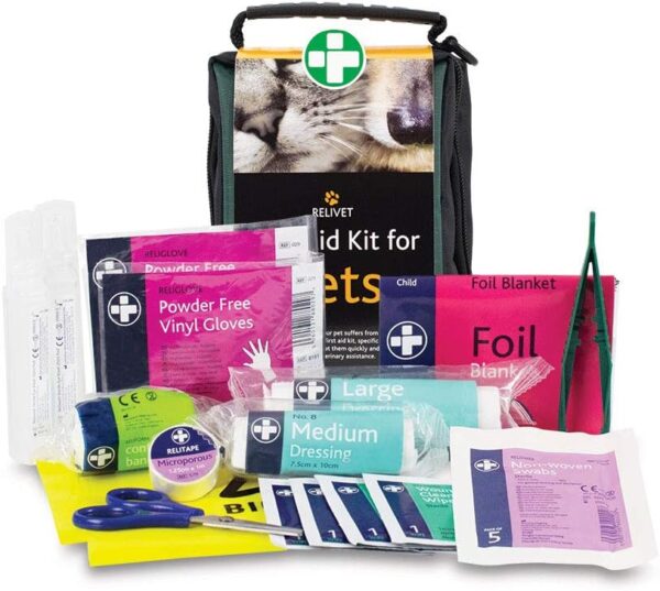 Reliance Medical Pet First Aid Kit - Essential Care for Dogs and Cats, Ideal for Travel, Camping, Home Use, Includes Saline, Bandages, Durable Rip-Stop Fabric Bag, 1 Kit - Image 2