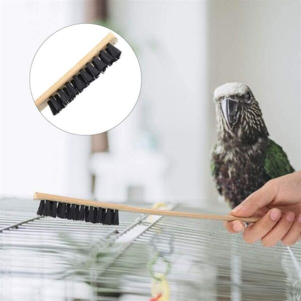 FZLANQ 3 PCS Bird Cage Brush Durable Wooden Long Handle Bird Cage Cleaning Brush Pet Cleaning Brush Pet Cage Cleaning Tool Pet Cage accessories for Pet Bird Small Animal - Image 5