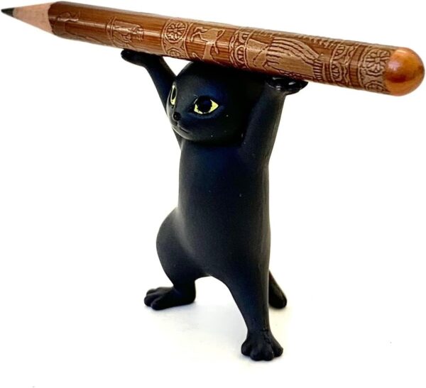 genkigold Adorable Cat Pen Holder Set - Cute Gifts,Kawaii Stuff,Funny Desk Decor,Room Decorations,Finger Balance Exercise Supplies,Gift for Cat Lovers - 1pc - Image 3