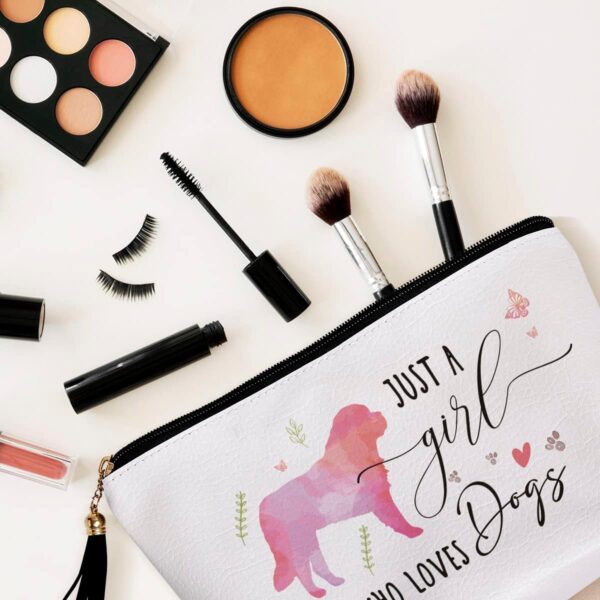 Dog Mom Gifts for Women Dog Accessories Dog Stuff Dog Gifts for Dog Pet Lovers Teen Women Women Sisters Bestie Best Friend Cousin Funny Birthday Makeup Bag Travel Toiletry Bag A Women Who Loves Dogs, - Image 4