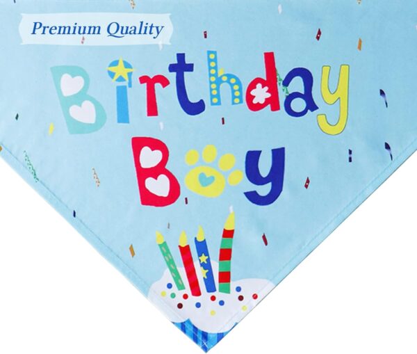 STMK Dog Birthday Party Supplies, Dog Birthday Bandana Boy and Dog Birthday Party Hat with Birthday Numbers Dog Bow Tie Collar for Small Medium Large Dogs - Image 4