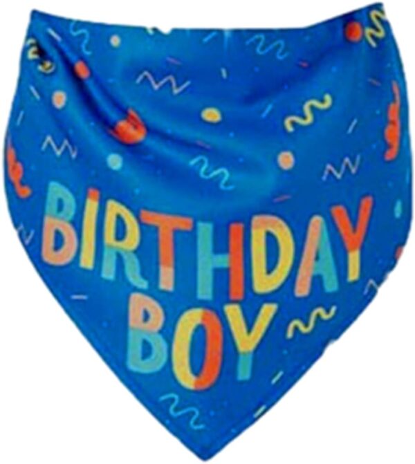 Dog Birthday Bandana, Birthday Dog Bandana Boy Dog Neckerchief for Dog Birthday Present Triangle Dog Scarfs Bandanas for Small Medium Dogs Pets Birthday Party Supplies (Blue) - Image 8