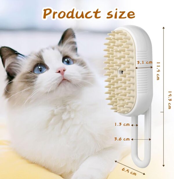 TOHDHC Cat Steam Brush, 3 in 1 Spray Cat Brush with Water Spray, Self Cleaning Steam Pet Brush With Massage, Cat Grooming Brush for Removing Knots,Loose Hair… - Image 6