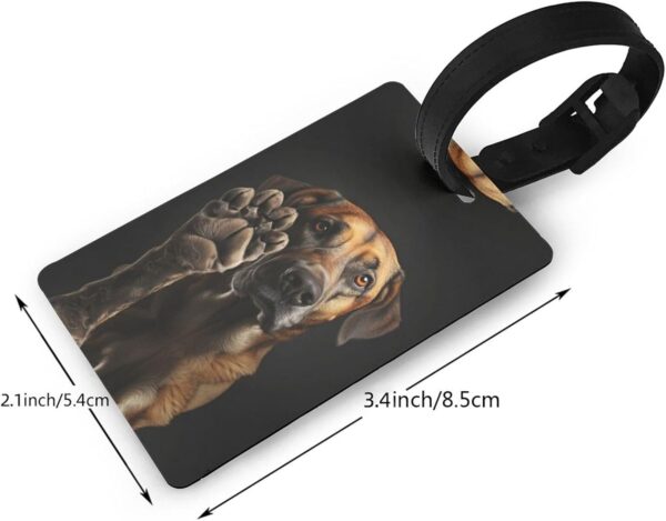 Mqgmz Dog Animal Pet Paw Print Suitcase Tag Luggage Tags Labels,Instrument Leather Bag Case Tags Travel Accessories - Image 2