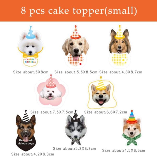 24Pcs Dog Themed Party Decoration Set,Birthday Decorations Doggy Theme Puppy Party Set Dog Party Supplies Pet Dog Party Pack for Birthday Party Including Cupcake Toppers Kids Birthday Decorations - Image 2