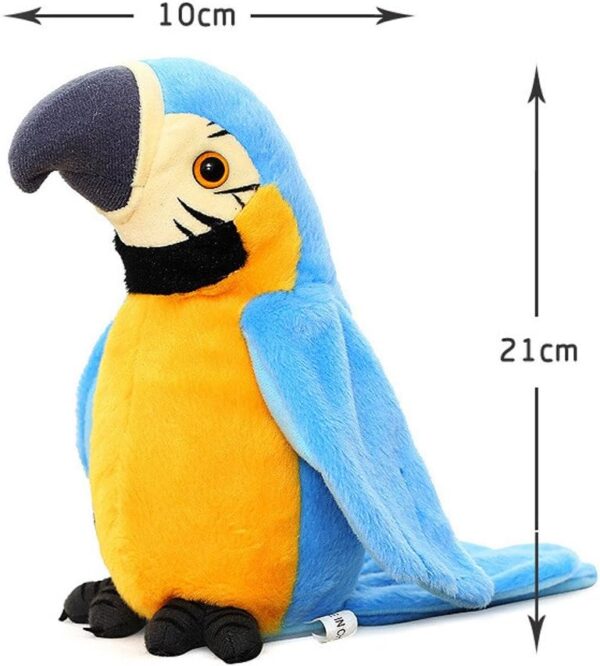 Cutiest Talking Parrot Toy Mimicry Pet Speaking Plush Toy Repeat What You Say Waving Wings Electronic Record Bird Toy Stuffed Animal Interactive Sensory Educational Toy Birthday Xmas Gift - Image 6