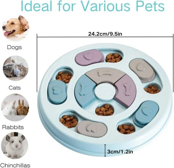 TSKDKIT Dog Treat Puzzle Toy Pet Interactive Feeder Toy Dog Puzzle Feeder Training Game Pet Food Dispenser Slow Feeder Bowl with non-slip Pet Interactive Toy for Improve Dog's IQ - Image 7