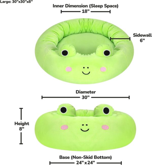 Squishmallows 24-Inch Wendy Frog Pet Bed - Medium Ultrasoft Official Plush Pet Bed - Image 3