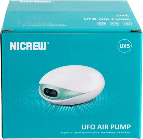 NICREW UFO Aquarium Air Pump, Ultra Silent Air Aerator Pump for Fish Tank, Oxygen Pump with Accessories Included - Image 9