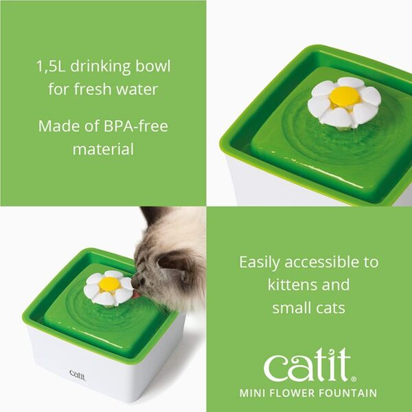 Catit Mini Flower Foutain for Kittens/Small Cats - Image 2