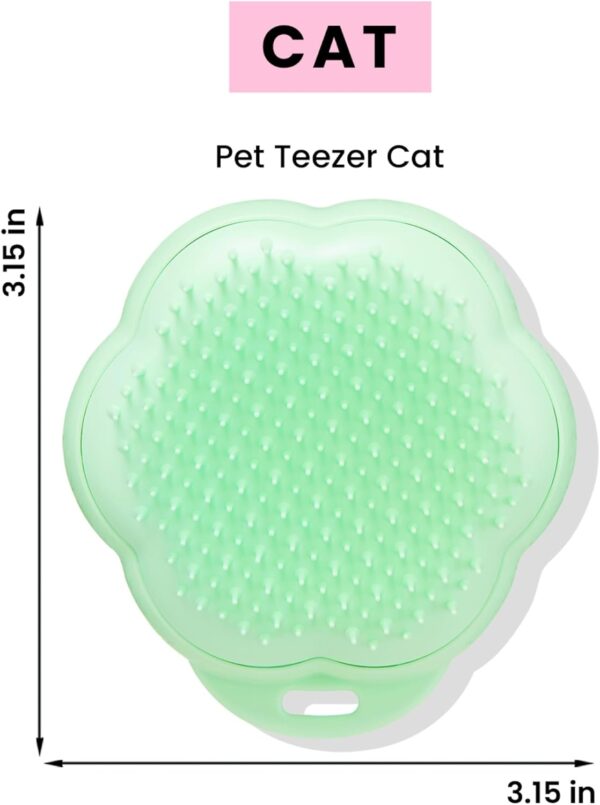 Tangle Teezer | Pet Teezer | Cat Grooming Brush | Short, Medium Hair | Soft Bristles to Detangle Knots | Green - Image 4