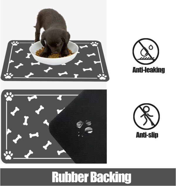 Pet Feeding Mat,Absorbent Quick Dry Dog Mat for Food and Water Bowl,No Stains Easy Clean Dog Water Dispenser Mat,Dog Accessories,pet Supplies Mat,Dog Water Bowl Mat for Messy Drinkers(11.8x19.7inch) - Image 4