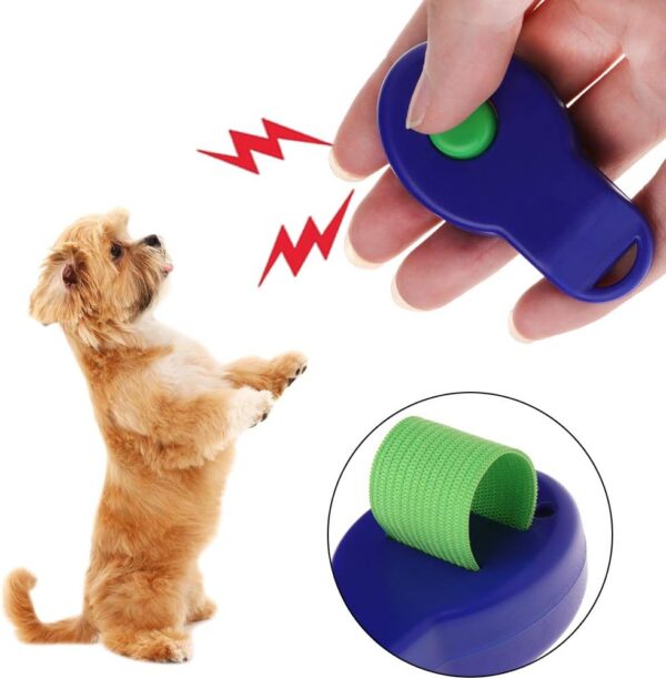 Lyguy Pet Clicker, Pet Clicker Dog Training Sounder Puppy Whistle Guide Supplies With Finger Strap Purple - Image 2