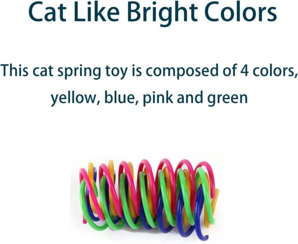 16 PCS Colorful Spring Cat Toys Interactive Kitten Toys for Boredom Durable Soft Plastic Cat Spring Toy for Swatting, Biting, Hunting Kitty Toy - Image 5