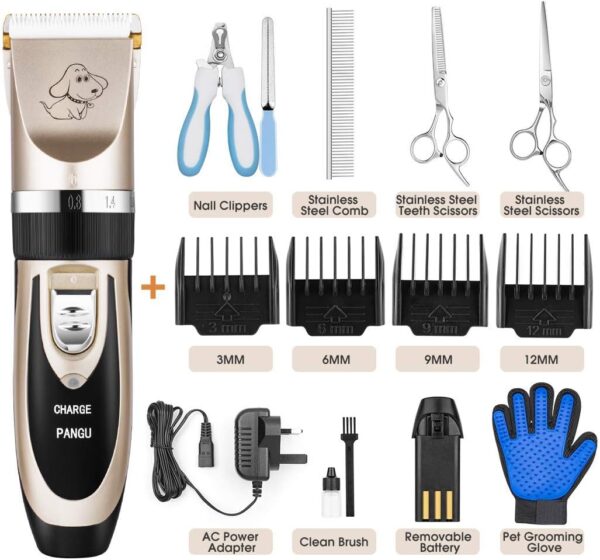 Dog Clippers Professional Pet Grooming Kit Low Noise, Rechargeable Pet Shaver Cordless Silent Dog Hair Trimmer with Scissors Comb Best Hair Clipper for Dogs Cats Pets - Image 9