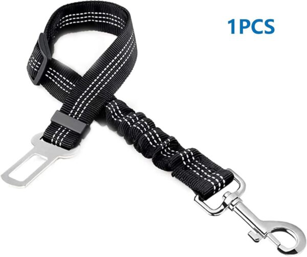 Dog Seat Belts for Cars, Adjustable Elastic Nylon Reflective Strong Safety Bungee Travel Harness Car Seatbelt Buckle Accessories With 360 Degree Swivel Attach Won't Twist for Dogs Cats Pets - Image 4