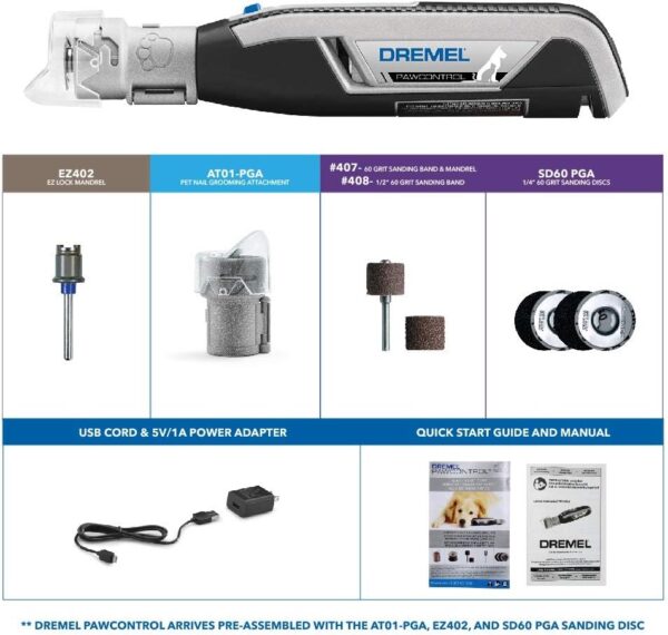 Dremel 7760 Pet Grooming Cordless Kit with Accessories & Attachments - Image 2