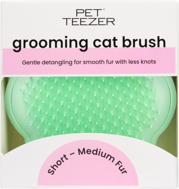 Tangle Teezer | Pet Teezer | Cat Grooming Brush | Short, Medium Hair | Soft Bristles to Detangle Knots | Green - Image 6