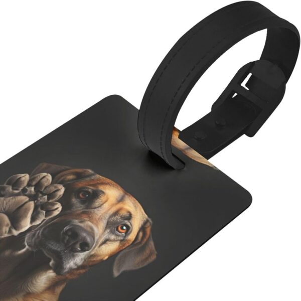 Mqgmz Dog Animal Pet Paw Print Suitcase Tag Luggage Tags Labels,Instrument Leather Bag Case Tags Travel Accessories - Image 3