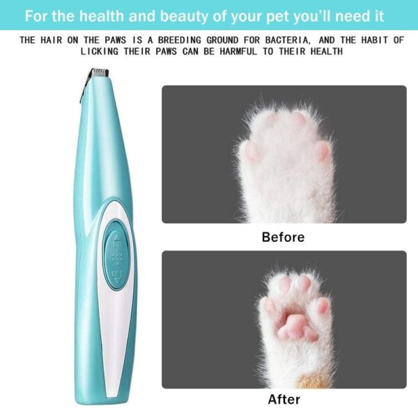 Dog Grooming Clipper,USB Rechargeable Pet Dog Foot Hair Trimmer Cordless Low Noise for dog Cats Butt Ear Eyes Hair Cutter Paws - Image 9