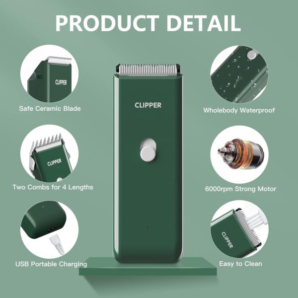 Professional Cat Grooming Clippers for Matted Hairs, Low Noise Cat Dog Grooming Kit Rechargeable Pet Clippers Trimmer for Dogs,Puppy,Cats,Rabbit - Image 5