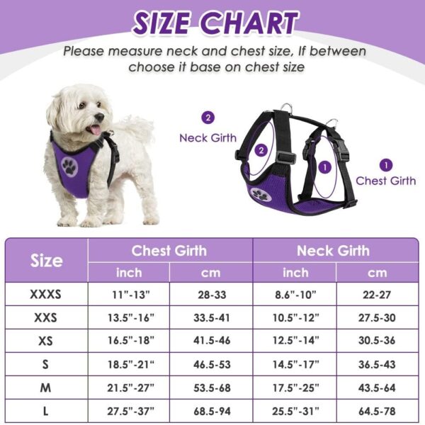 Nasjac Dog Car Harness with Seat Belts, Safety Adjustable Dog Seat Belts for Cars with Clip and Buckle, Breathable Mesh Pet Vest Harness Seatbelts with Secure Elastic Buffer for Travel - Image 7