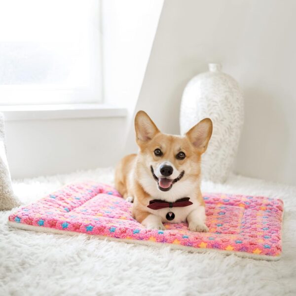 Kekuningan Dog Bed Mat Small Washable Dog Crate Mattress for 24 inch Cage Soft Flat Pet Cushion Bedding Puppy Pillow Blanket for Cats Puppy Dogs Reversible 60x46cm - Image 2