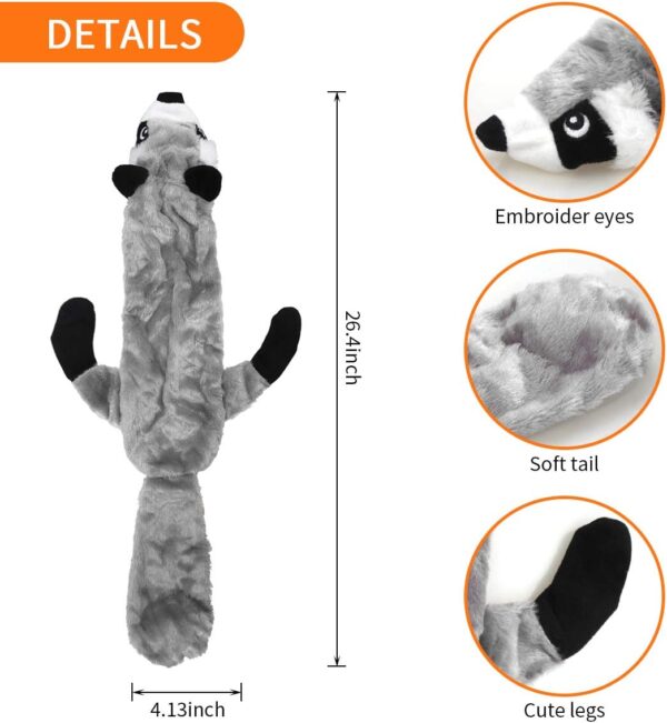 Bojafa Squeaky No Stuffing Dog Toys - 4 Pack Plush Soft Dogs Toy Indestructible For Small Medium Large Dogs Durable Tough Puppy Toys Bundle Cuddly Chew Proof Pet Toys - Image 2