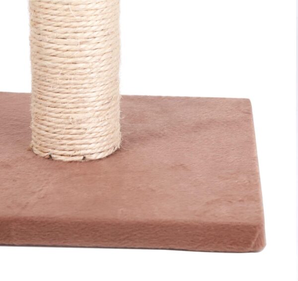 Nobleza - Cat Scratching Post Small Cat Climbing Activity Center Kitty Climbing Tree with sisal Kitten Play Tower with Hanging Toys, Brown, 25 * 25 * 35cm - Image 7