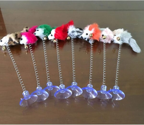 BestMall Cat Ball Feather Wand Toys With Strong Suction Cups Window Kitten Cute for Interactive Kitten Funny Teaser Wand,Indoor Kitty Stick Toy,Pet Activity Chaser Toy for Playing Training Exercise - Image 5