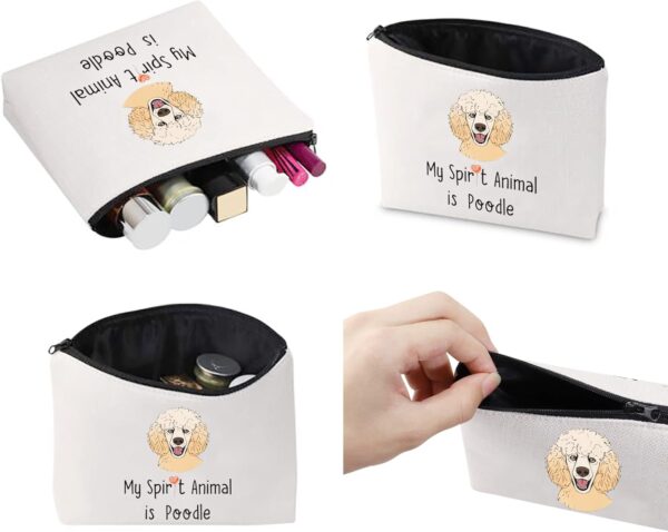 AKTAP Poodle Gifts Poodle Makeup Bag My Spirit Poodle Accessories Travel Pouch Bag for Dog Owner Poodle Pet Lover Gifts (Poodle MB) - Image 7