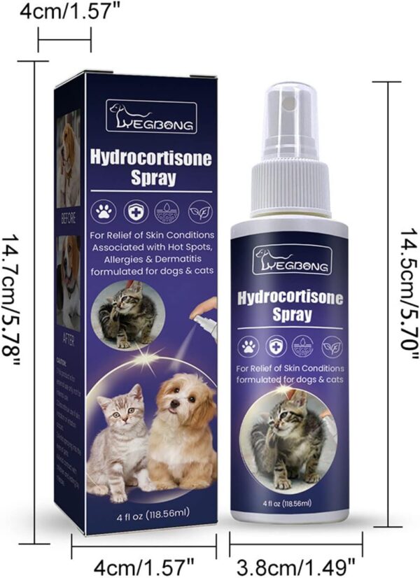 Apooke Pet Skin Care, Pet Skin Relief Hydrocortisone Dogs Catsitch Relief Pet Cleaning Health Care Supply Skin Relief For Dogs - Image 3