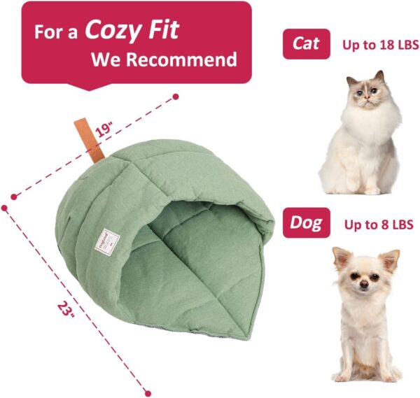 MOLEDINO Cat Sleeping Bag Soft Warming Durable Fabric Pet Calming Bed, Cute Cats Bed Washable Covered Indoor Cozy Dog Bed, Cat Cave Bed for Cats Puppy Rabbit Kitty Anti-Slip Large Cat Pocket Bed - Image 2