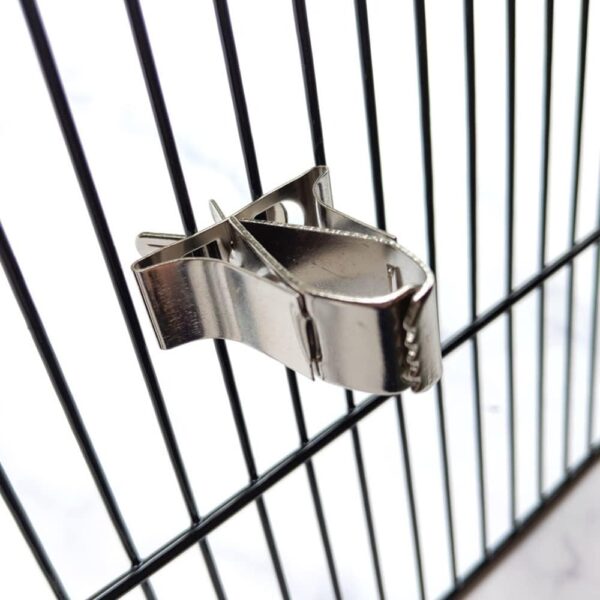 5 Pieces Bird Food Holder Stainless Steel Bird Feeder Bird Vegetable Holder Clip Bird Cage Accessories Used for Parrot Lark Hamster Rabbit - Image 5