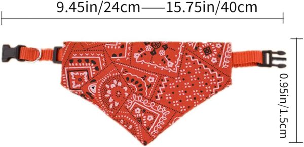 MeiyiZheng 4 Pcs Dog Bandanas, Personalised Dog Collars Pet Boho Scarf Collar Triangle Neckerchief Adjustable Washable Pet Costume Accessories for Small Medium Dogs, Puppy and Cats - Image 6