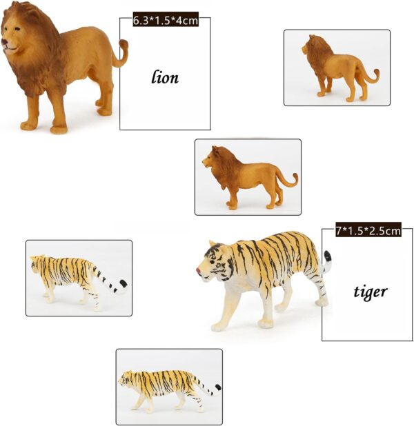 Fun Gift Toddler Zoo Animals Games Toys for Kids, 12 Piece Plastic Animal Figures, Realistic Toy Set for Kids Include Lion, Panda, Tiger, Perfect for Education, Gifts for Kids 3+ Years Boys Girl - Image 4