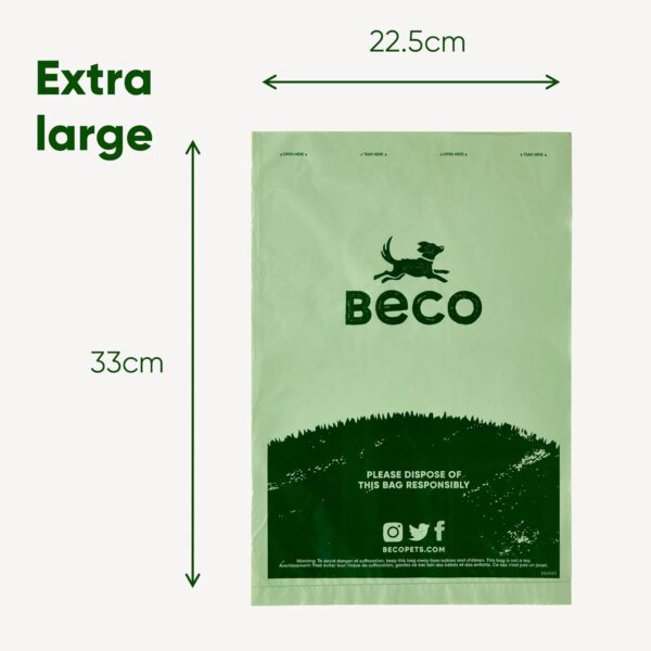 Beco Strong & Large Poop Bags - 270 Bags (18 Rolls of 15) - Mint Scented - Dispenser Compatible Dog Poo Bags - Image 9